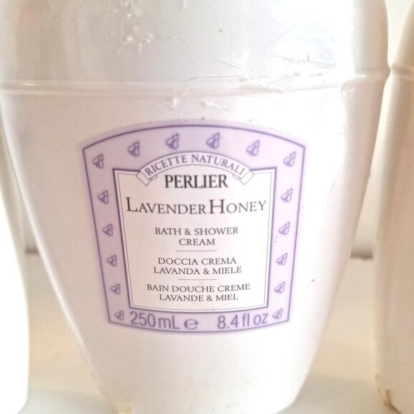 Lavender Honey Bath & Shower Cream 3 Lot Perlier 250mL 8.4 fl oz Made In Italy - Picture 2 of 6